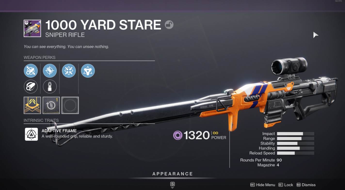 Destiny 2 1,000 Yard Stare Guide – God Roll & How to Get It