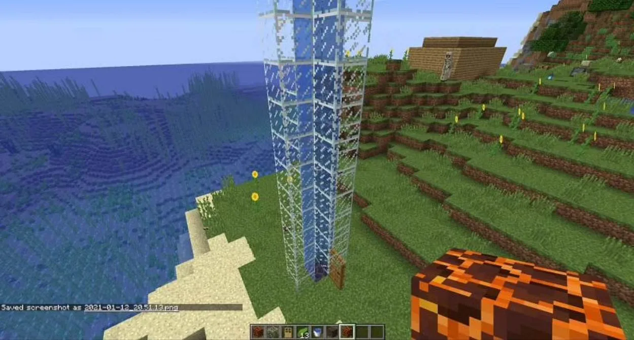 How to Make a Water Elevator in Minecraft?